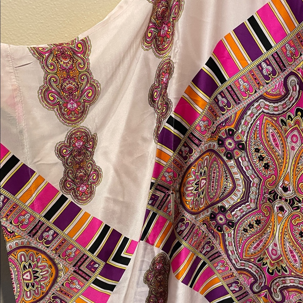 Cache Multicolor Small Silk Tunic Top - Picture 3 of 7